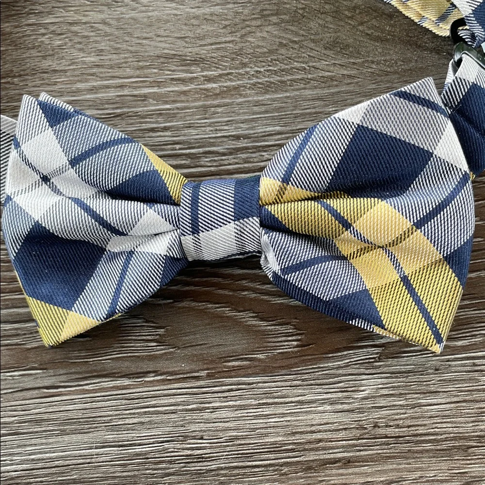 Lauren Ralph Lauren Big Boy Bow Tie Classic Yellow and Blue Plaid